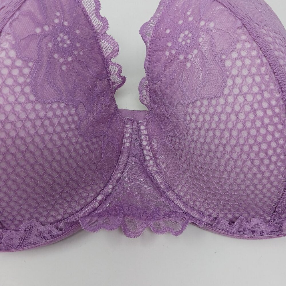 FINAL PRICE Adore Me Purple Lace Underwire Bra 44D - Picture 3 of 8